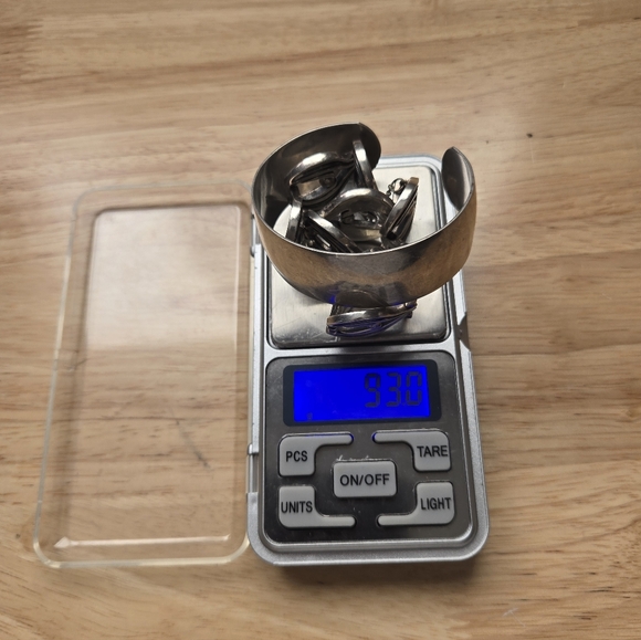 Vintage Sterling Silver 925 Cuff Bangle And Bracelet Wearable 93 Grams No Scrap - Picture 7 of 7